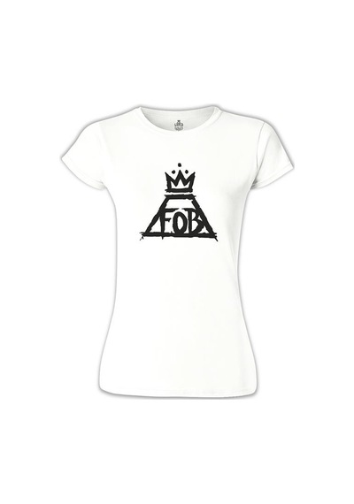 Fall Out Boy - Logo Beyaz Kadın Tshirt 001