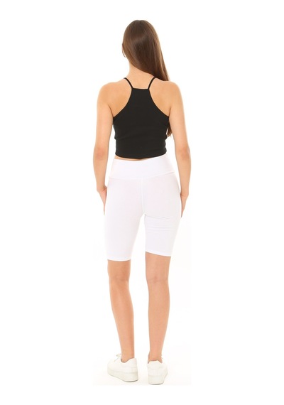 Rooted-kadın Ip Askılı Crop Top Kaşkorse Fitilli Kumaş Siyah
