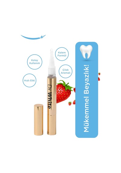 White Diş Beyazlatma Kalemi 2 Ml Altın Çilek Aromalı