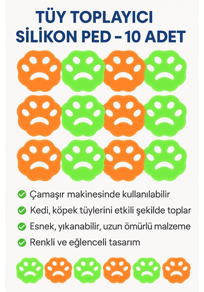 10 Lu Pati Şeklinde Tüy Toplayıcı