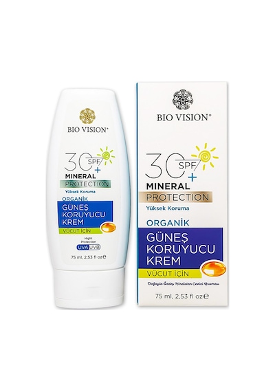 BioVision SPF 30+ Organik Vücut için Güneş Koruyucu Kremi 75 ML