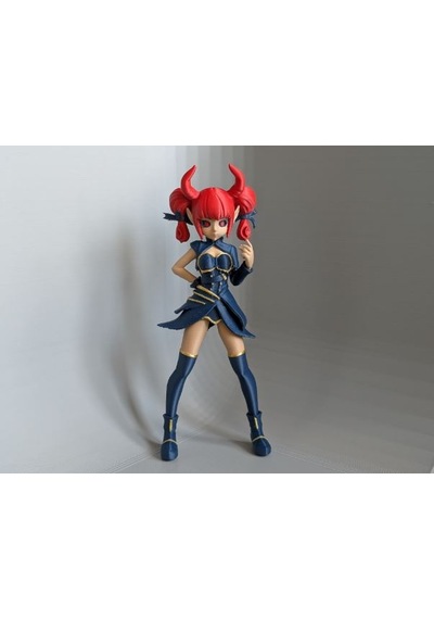 Anime Demon Girl Figürü - Canlı Kırmızı Saçlı Boynuzlu İblis Kız Oyuncu Hediyesi