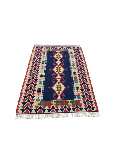 Zehra Abla Halı Yeni El Dokuma Benzersiz Otantik Yağcıbedir Balıkesir Yün Kilim 6923 Çok Renkli