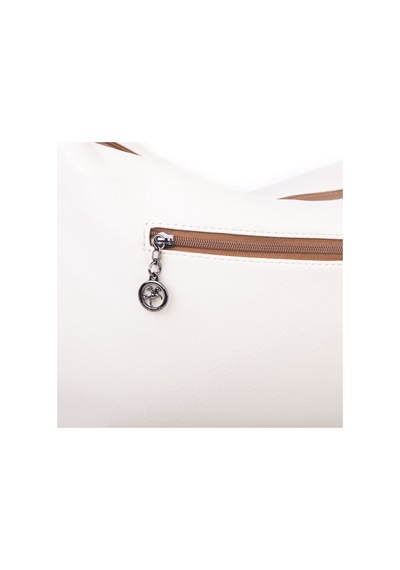 Nas Bag Çok Gözlü Kadın Omuz Ve Çapraz Çanta 33x25 Cm Krem Taba Victoria
