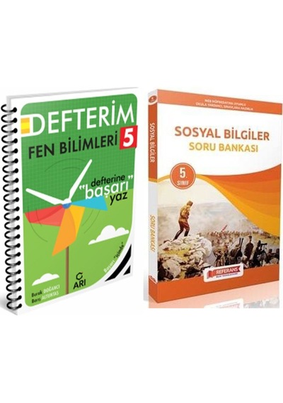 Arı 5. Sınıf Fen Bilimleri Akıllı Defteri Ve Referans Sosyal Bilgiler Soru Bankası Seti 2 Kitap