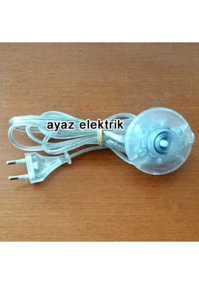 4 Metre Yerpuarlı Aç Kapa Anahtarlı Fişli Lambader Aplik Kablosu