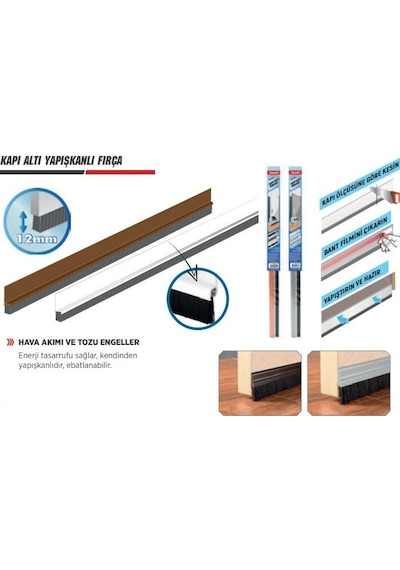 Bondit Kapı Altı Yapışkanlı Fırça Beyaz Bnd01010037b