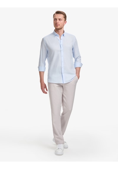 Pierre Cardin Erkek Açık Mavi Gömlek Desenli 50325355-vr003