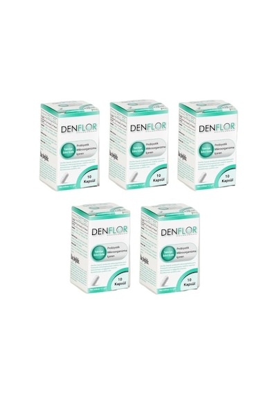 Denflor Probiyotik 10 Kapsül - 5'li Paket