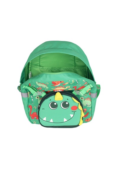 Supercute Two İn One Sırt Çantası - Dinosaur - Yeşil