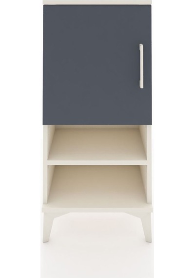 Arges Komodin 3 Raflı Tek Kapaklı 44x30x96 Aytaşı-antrasit Aytaşı