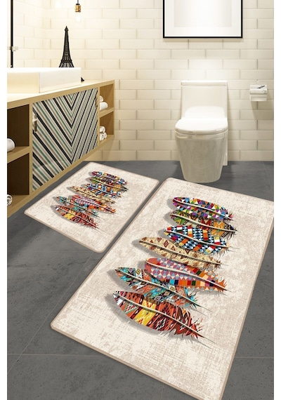 Chilai Home Rovny 2'li Set Banyo Halısı Djt Renkli