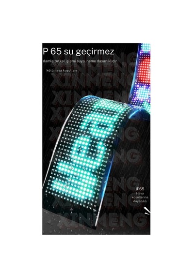 Büyük Boy 64 Cm X 12 Cm Matrix Panel Dijital Kayar Rgb Ekran Kum