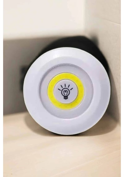 Spot Lamba Led Işık 3'lü Uzaktan Kumandalı Pilli Yapışkanlı Kablosuz Çok Renkli 47193146