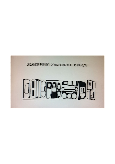 Fıat Punto 2005-2011 16 Parça Torpido Kaplama Renk Ceviz