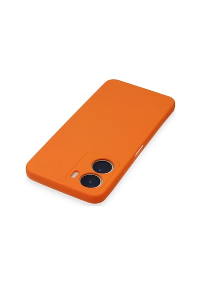 Muratech Newface Vivo Y16 Kılıf Nano İçi Kadife Silikon - Turuncu