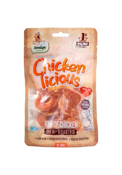Dentalight Chicken Ring Tavuk Etli Köpek Ödül Halkası 70 Gr