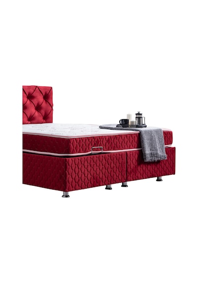 Setaymobilya Baza, Vita Çift Kişilik Bordo Baza + Başlık + Comfort Yatak