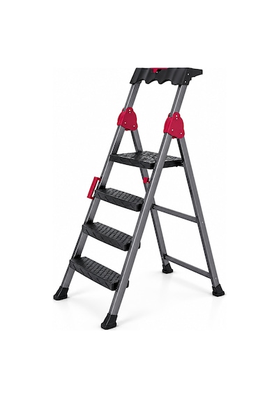 3+1 Basamaklı Metal Merdiven - 150 Kg Taşıma Kapasiteli