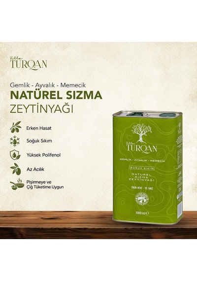 2025/2026 Yeni Sezon Erken Hasat Soğuk Sıkım Özel Seri Zeytinyağı 3000 Ml