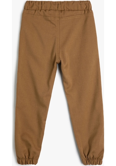 Koton Kargo Jogger Pantolon Cepli Beli Bağlamalı Deve Tüyü 4skb40007tw 4SKB40007TW100 Taba