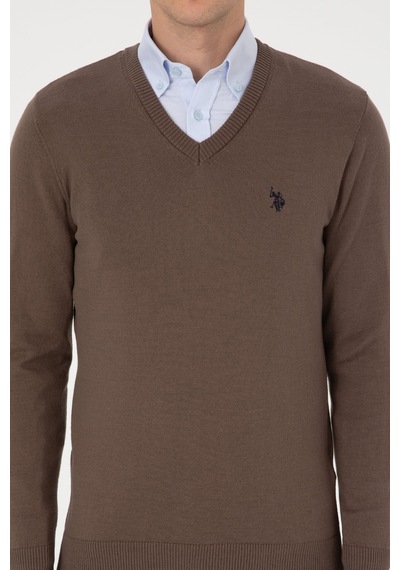 U.S. Polo Assn. U.s. Polo Assn. Erkek Vizon Kazak /triko 50313662-vr052