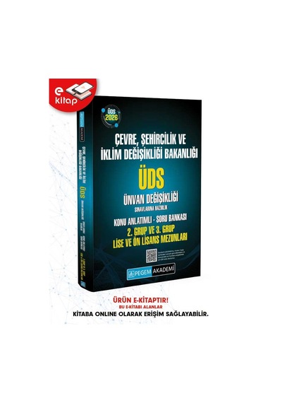 2026 Üds Çevre Şehircilik Ve İklim Değişikliği Bakanlığı Üds Ünvan Değişikliği Sınavlarına Hazırlık Konu Anlatımlı Soru Bankası E-kitap - 2. Grup Ve 3. Grup Ön Lisans Mezunları