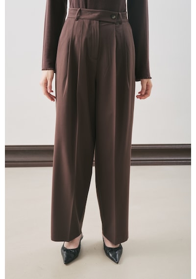 Manuka Classıc Pileli Pantolon Kahverengi Aw25pnt00005-122 Kahverengi