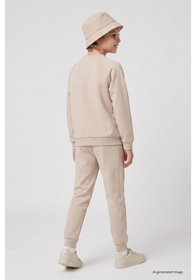 TOMMYLIFE Bej Standart Fit Basic Dikiş Detaylı Erkek Çocuk Eşofman Takım - 11325 TOMMYLIFE Bej Standart Fit Basic Dikiş Detaylı Erkek Çocuk Eşofman Takım - 11325