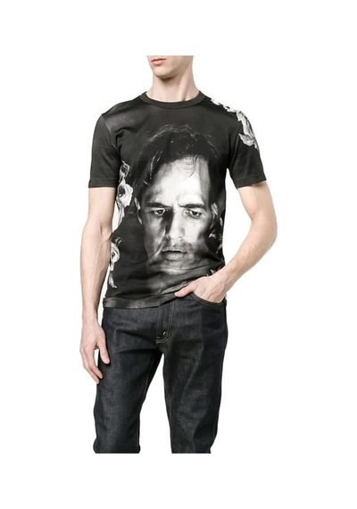 Dolce & Gabbana Dolce&Gabbana Homme Marlon Brando T-shirt G8GX8TFP719 Siyah