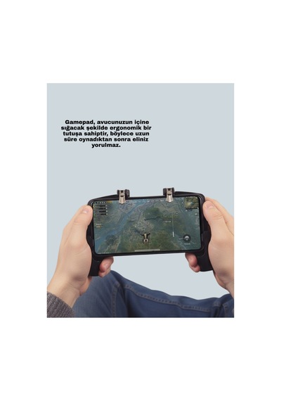 Mobil Fps Oyunlar İçin Dört Parmak Uyumlu Gamepad Sarı