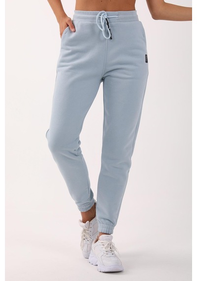 Maraton Sportswear Comfort Kadın Lastik Paça Basic Sisli Mavi Pantolon 21909-sisli Mavi Açık Mavi