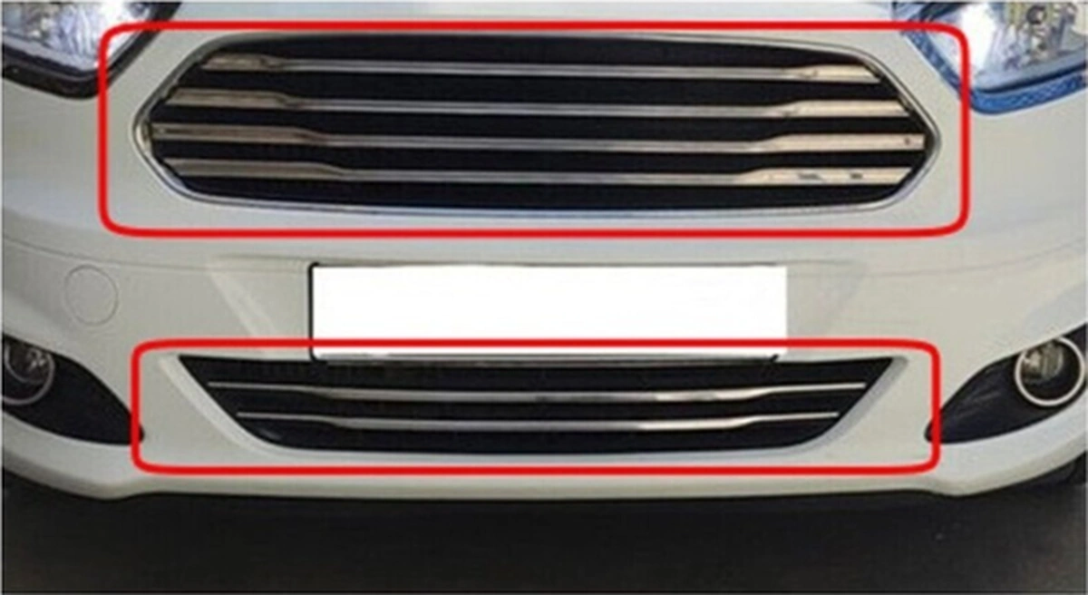 Ueskrom Ford Courier Uyumlu Krom Ön Panjur + Sis Çerçeve + Kapı Kolu Seti 16 Parça P.çelik