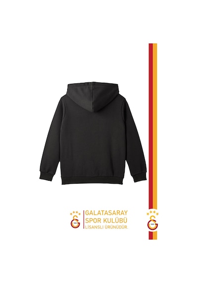 Galatasaray Lisanslı Büyük Logo Çocuk Sweat + Bileklik Set Hediyelik Ahşap Kutulu 095 Siyah