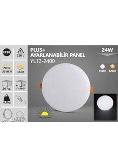 Noas 24w 6500k Beyaz Işık Sıva Altı Plus Ayarlanabilir