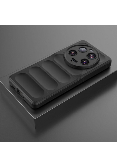 Xiaomi Mi 13 Ultra Kılıf Kamera Korumalı Esnek Silikon Parmak Şeritli Pazarplus Lacivert