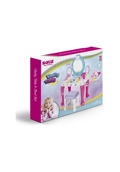Mey İthalat Unicorn Makyaj Masası Ve Tabure Seti