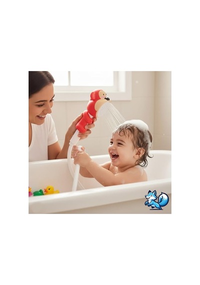 Renkli Eğitici Banyo Oyuncağı, Hayvan Figürlü Bebek Duş Başlığı İle Eğlenceli Anlar