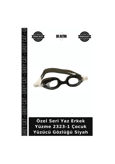 Özel Seri Yaz Erkek Yüzme 2323-1 Çocuk Yüzücü Gözlüğü Siyah