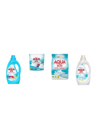 Aquabor Doğal Mineralli Sıvı Renkliler + Tablet + 4 Kg Beyaz + Sıvı Beyaz 4 Lü Set 50422883