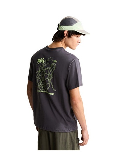The North Face U Nse Slopes Rlx Ss Tee-graphıc Unisex Outdoor Tişörtü Nf0a8ja8rhı1 Gri