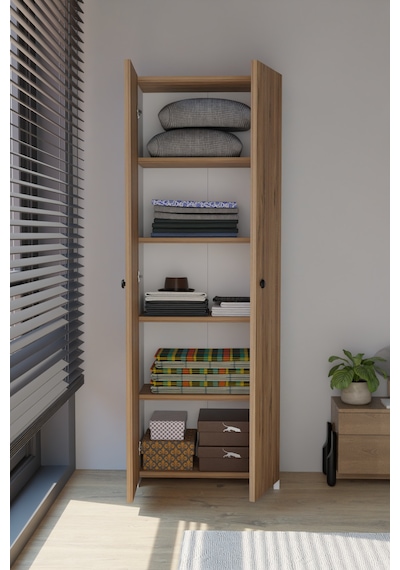 Alpaevmobilya 150 Cm 2 Kapaklı 5 Raflı Geniş Çok Amaçlı Yatak Odası Kıyafet Dolabı Düzenleyici Ve Organizer Atlantik Çam - Beyaz Alpaevmobilya 150 Cm 2 Kapaklı 5 Raflı Geniş Çok Amaçlı Yatak Odası Kıyafet Dolabı Düzenleyici Ve Organizer Atlantik Çam - Beyaz