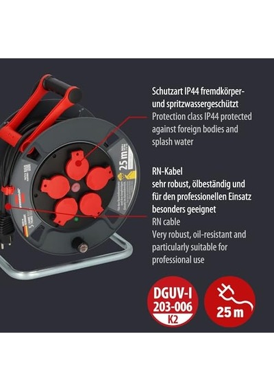 25 Metre Kablolu 5 Soketli Isınma Sigortalı Özellikli Dış Mekan Makaralı Kablo Diğer