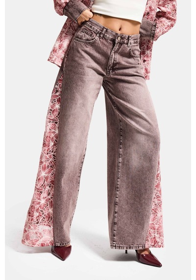 Itsbasic Kadın Kot Rengi 4s6-157 Palazzo Fit Gül Dantel Detaylı Özel Tasarım Denim Jean Mavi Itsbasic Kadın Kot Rengi 4s6-157 Palazzo Fit Gül Dantel Detaylı Özel Tasarım Denim Jean Mavi