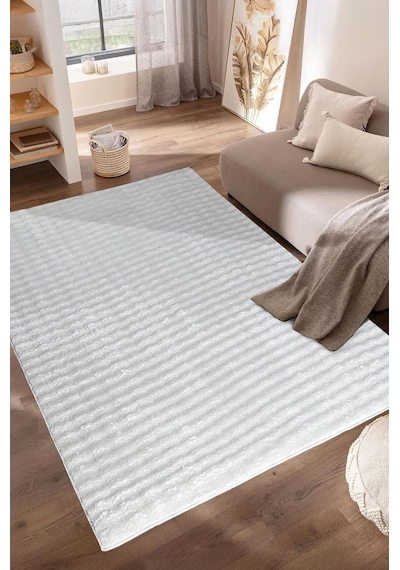 Tr Soft White Bubble Peluş Halı Modern, Yumuşak Doku, Makinede Yıkanabilir, Kaymaz Tabanlı, Ev Dekorasyonu İçi Diğer