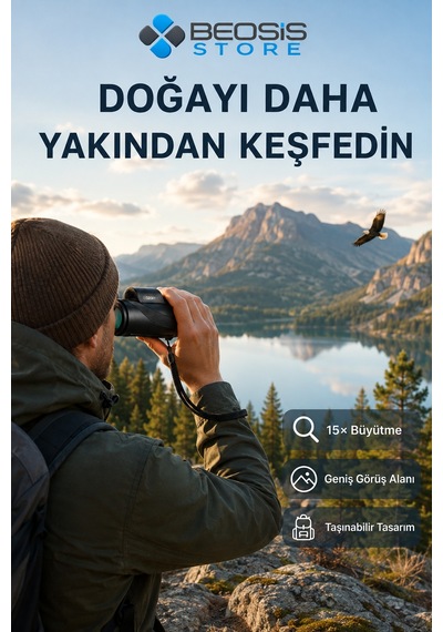 Gosky Mw2 15x52 Hd Monoküler Dürbün Bak4 Prizma, Fmc Optik, Ipx7 Suya Dayanıklı, Telefon Adaptörü