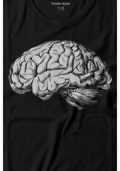 Kendim Seçtim İnsan Beyni Kafayı Kulllan Beyin Zeka Baskılı Tişört Çocuk T-shirt 001