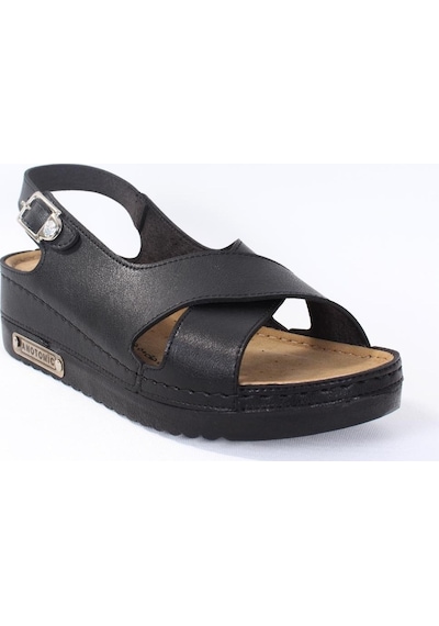 Dagoster Dza37-3031 Siyah Günlük Ortopedik Kadın Sandalet
