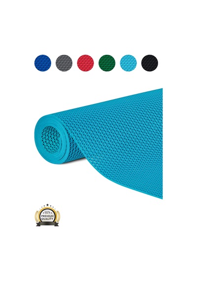 Hortumtech Zmat Yıldız Paspas Kaydırmaz Pvc Islak Zemin Duş Havuz Su Tahliyesi 5 Mm - Turkuaz 120 X 120 Cm
