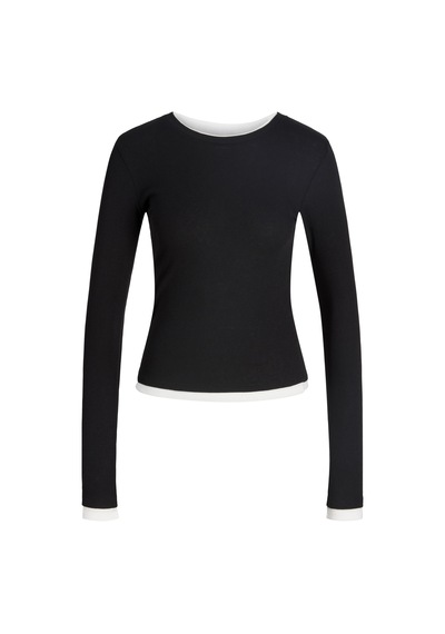Jack & Jones Kadin Bisiklet Yaka Tisört - Henna - 12297870 Siyah